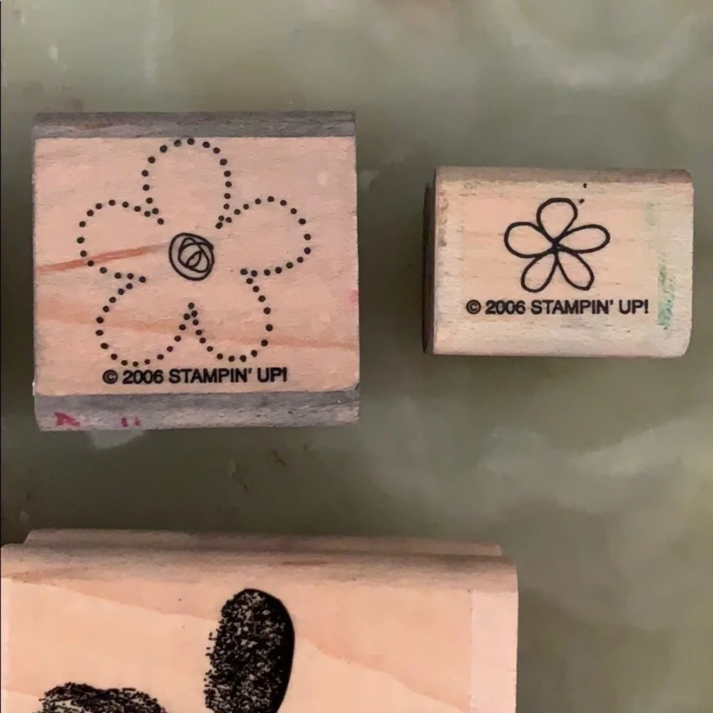 Stamp in’ Up! Clean/used rubber block stamp set
